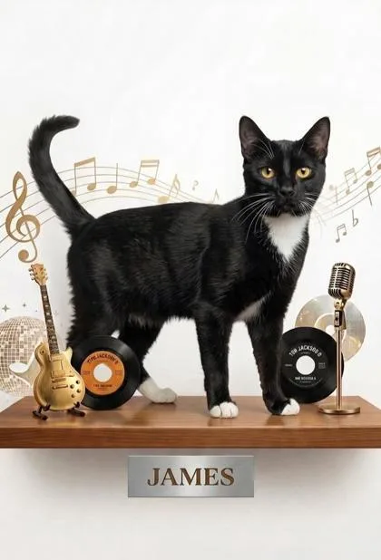 An adult small-sized male Domestic Short Hair cat named James for adoption in Cumming, GA