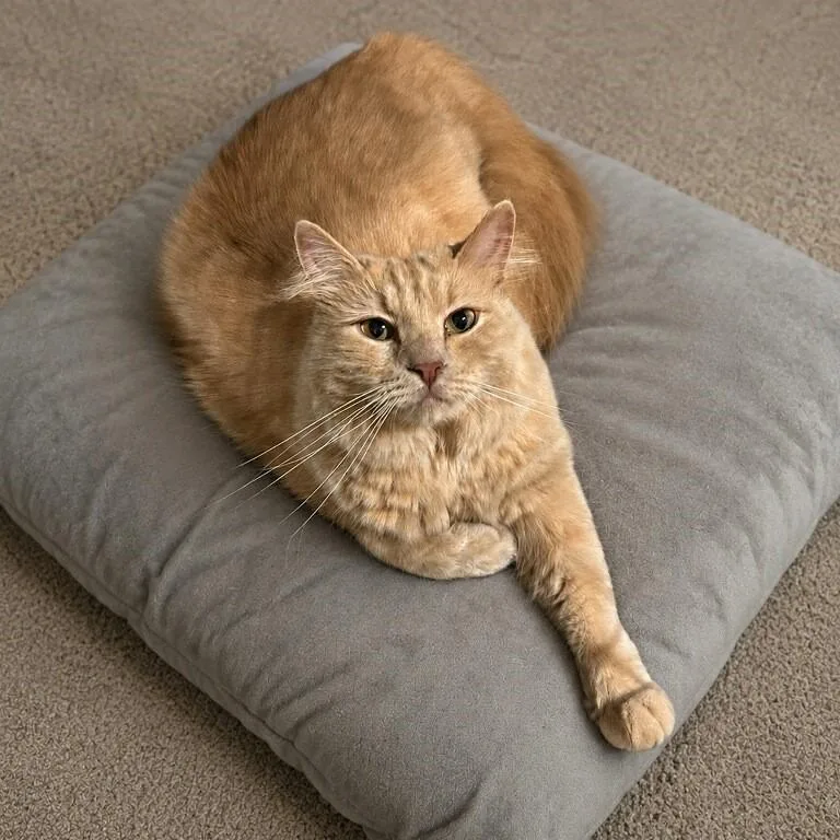 An adult small-sized male Buff / Tan / Fawn Domestic Short Hair cat named Sparky for adoption in Edwardsville, IL