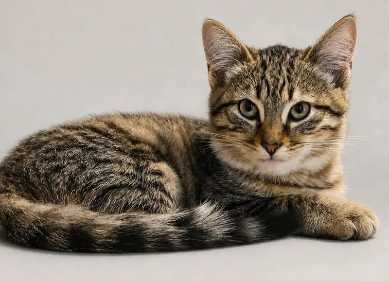 A baby medium-sized female Domestic Short Hair cat named Miss Molly May for adoption in Cromwell, KY