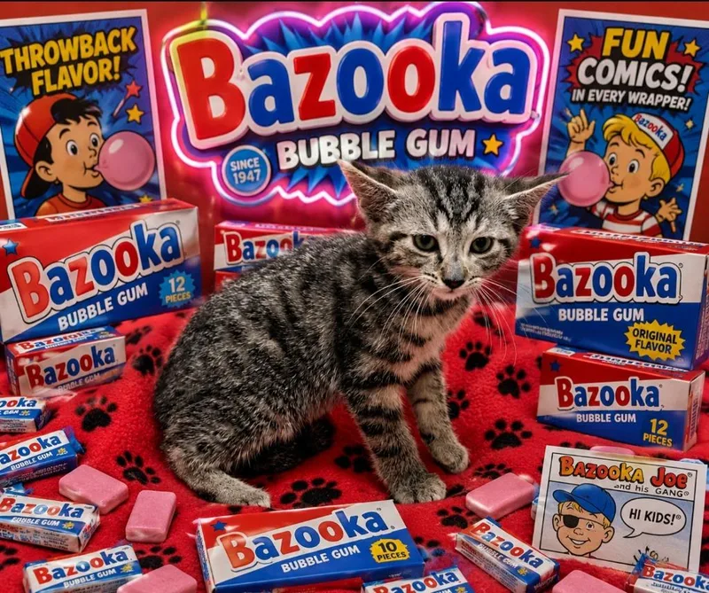 A baby small-sized male Domestic Short Hair cat named Bazooka for adoption in Washington Court House, OH