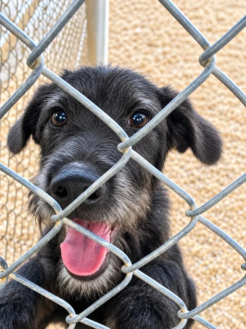 A baby medium-sized female Black Poodle dog named Victoria for adoption in Lacon, IL