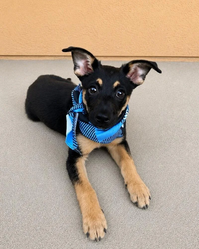A baby small-sized male Tricolor (Brown, Black, & White) Chihuahua dog named Midnight for adoption in Pleasant Hill, CA