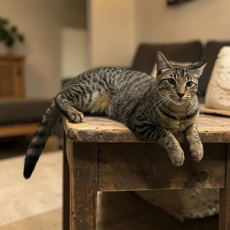 An adult medium-sized male Domestic Short Hair cat named Julep for adoption in Blanchard, OK