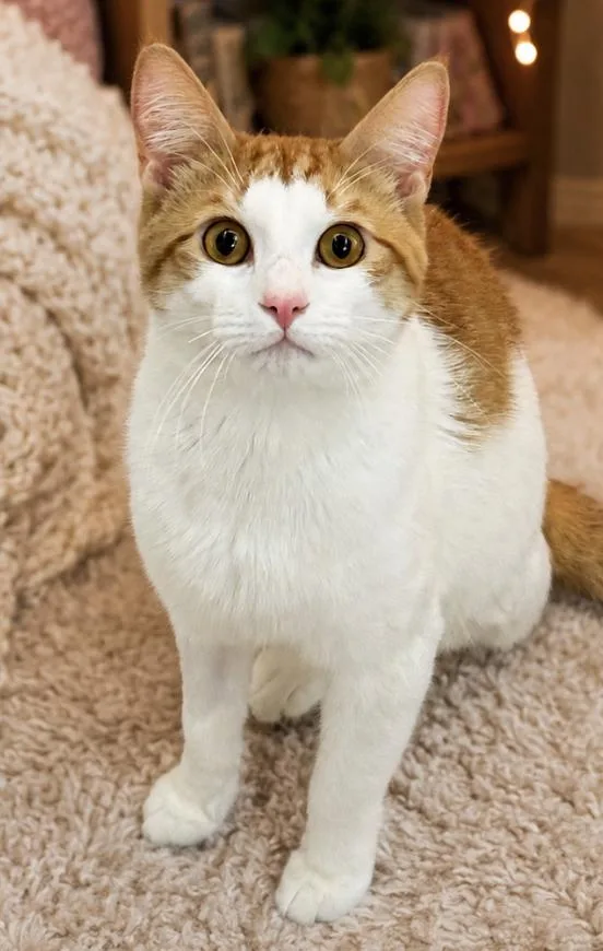 A young medium-sized male Orange & White Domestic Short Hair cat named Miles for adoption in Long Beach, NY