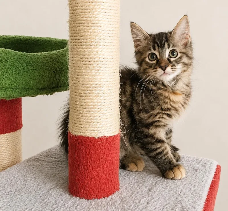 A baby small-sized female Domestic Long Hair cat named Sweet n' Sour for adoption in Homer Glen, IL