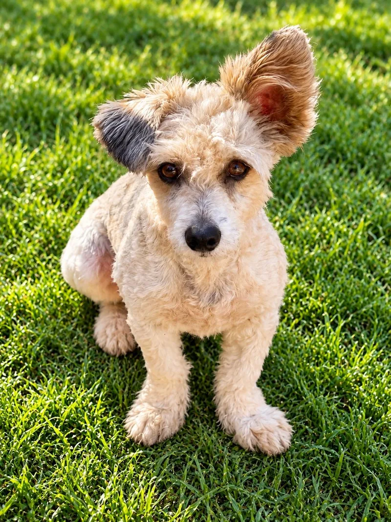 A young small-sized male Poodle dog named Bruh for adoption in Georgetown , CA
