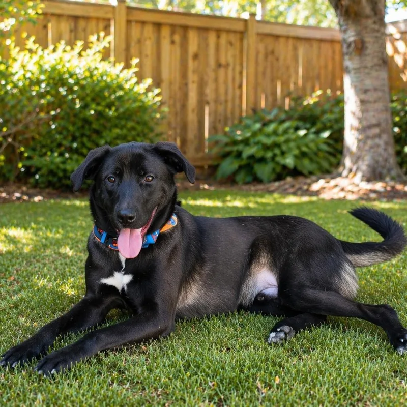 A young large-sized male Black German Shepherd Dog dog named Ash for adoption in Houston, TX