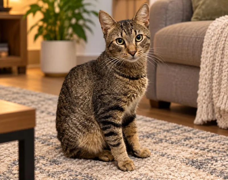 A baby large-sized male Brown / Chocolate Domestic Short Hair cat named London for adoption in Hudson, NH