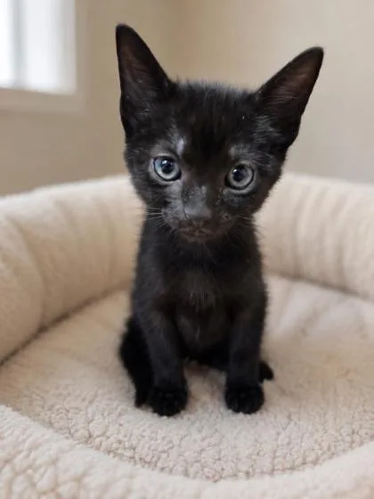 A baby small-sized female Domestic Short Hair cat named Wendy for adoption in Savannah, GA
