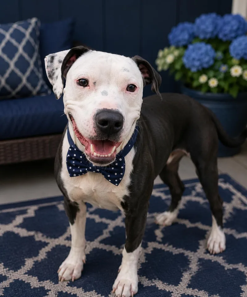 A young medium-sized female Pit Bull Terrier dog named Billie for adoption in merrillville, IN