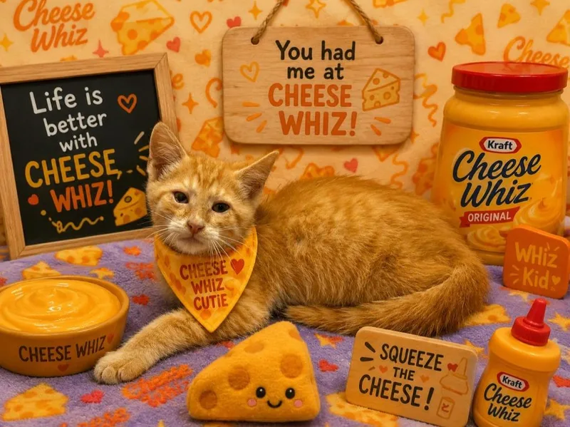 A baby small-sized male Domestic Short Hair cat named Cheese Whiz for adoption in Washington Court House, OH