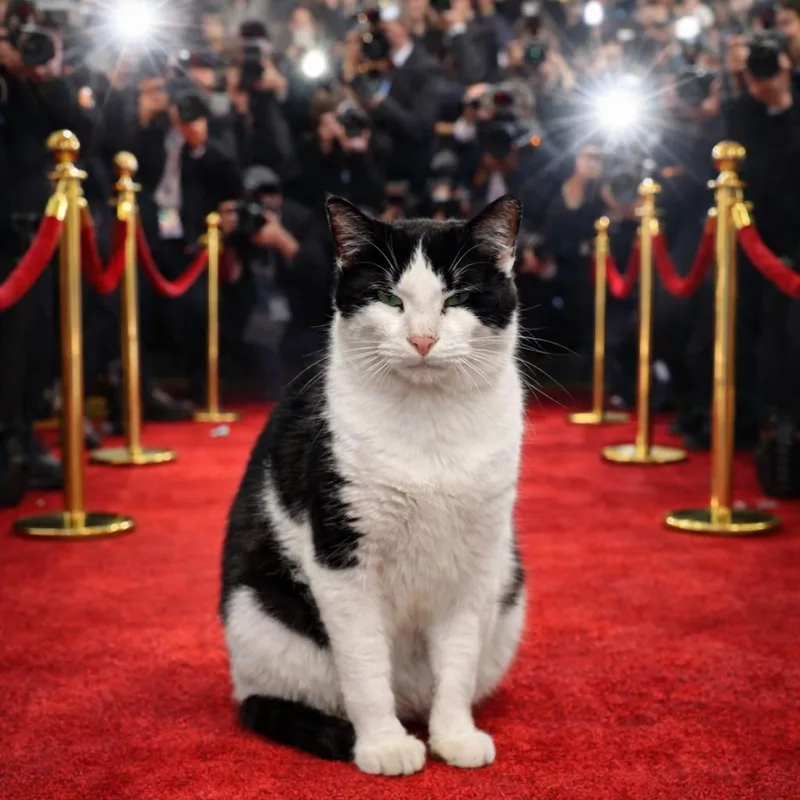 An adult large-sized male Black & White / Tuxedo Domestic Short Hair cat named Angus for adoption in Houston, TX