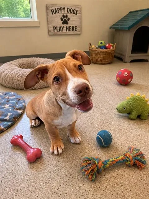 An adult small-sized male Pit Bull Terrier dog named Scrappy for adoption in Globe, AZ