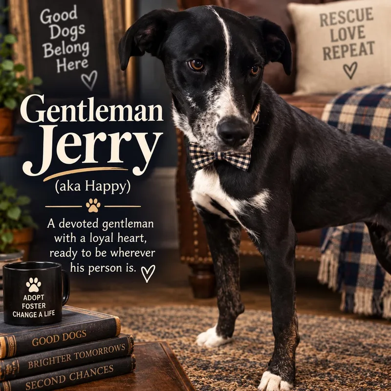 A young medium-sized male Black German Shorthaired Pointer dog named Gentleman Jerry for adoption in Farmington, MO