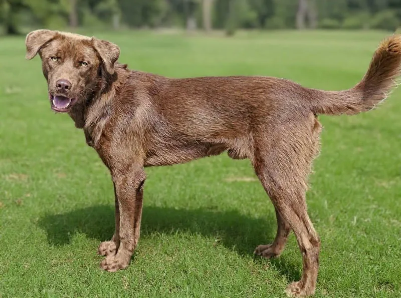 An adult large-sized male Labrador Retriever dog named River for adoption in Talladega, AL
