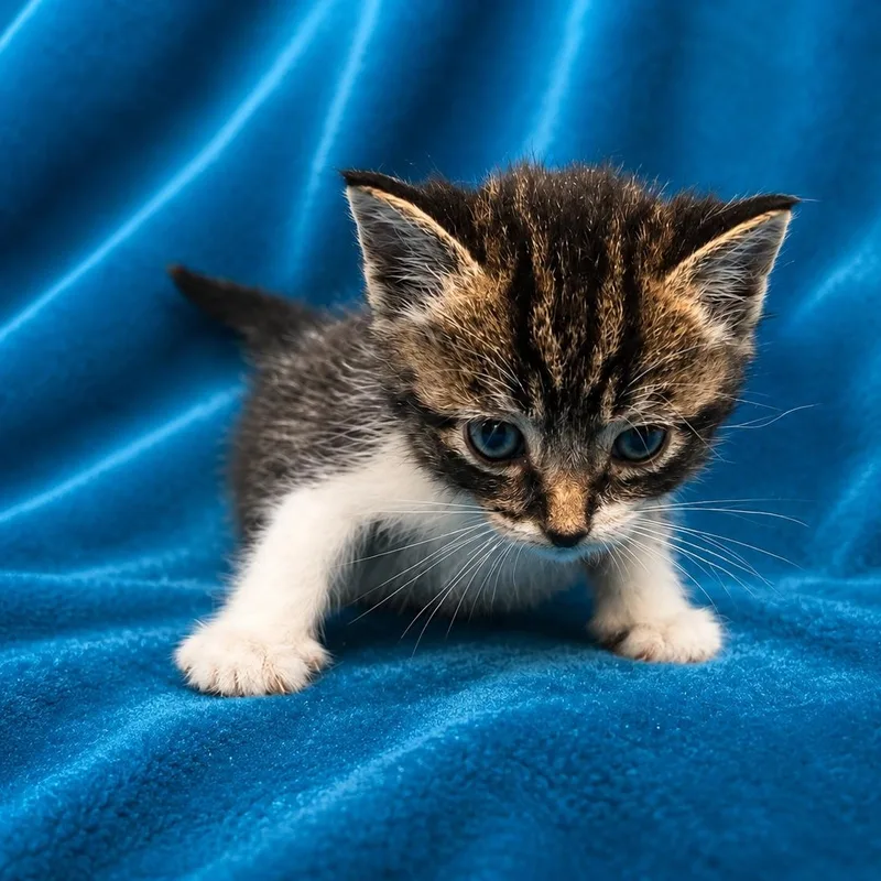A young medium-sized female Domestic Short Hair cat named Pepper for adoption in Oakdale, CA