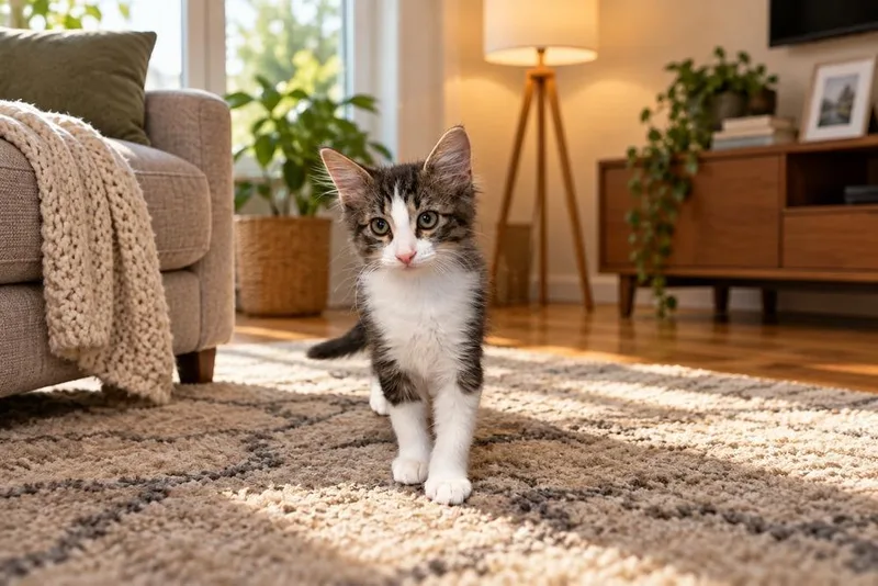 A baby small-sized male Brown / Chocolate Domestic Medium Hair cat named Perez for adoption in Hudson, NH