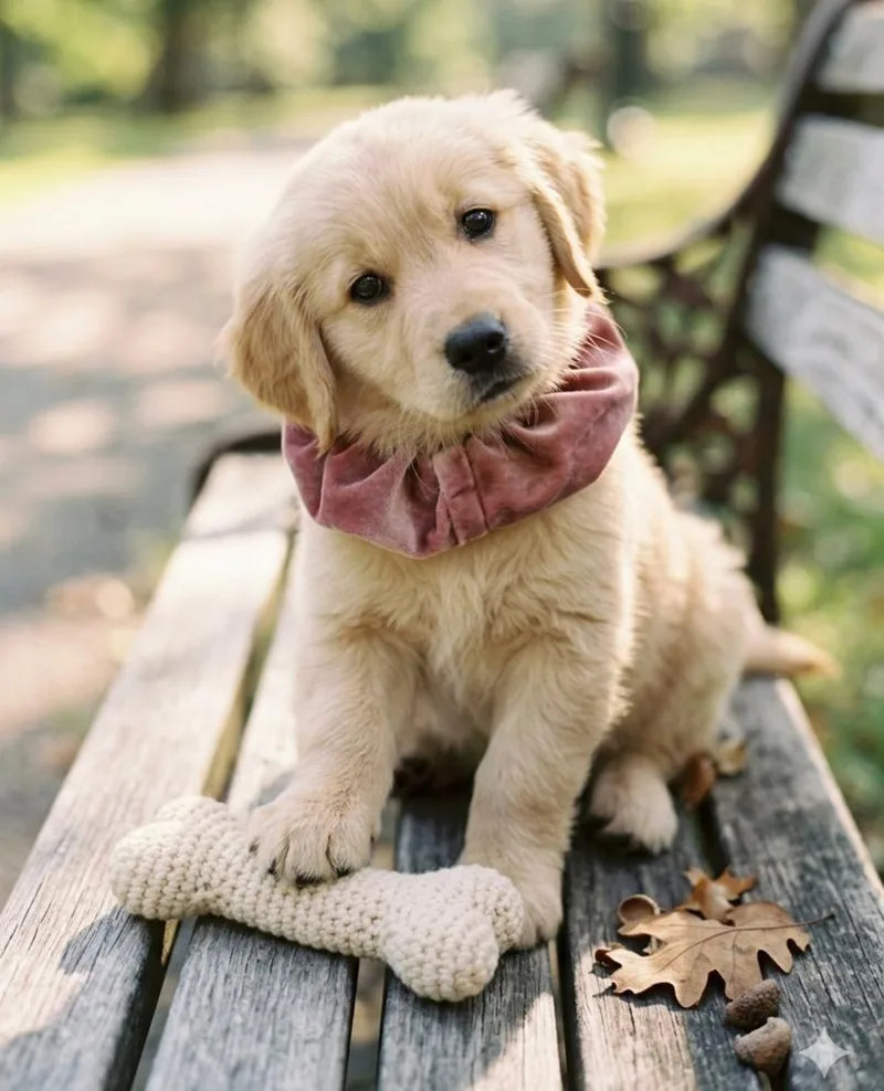 A baby medium-sized female Golden Retriever dog named Taffi for adoption in Crown Point, IN