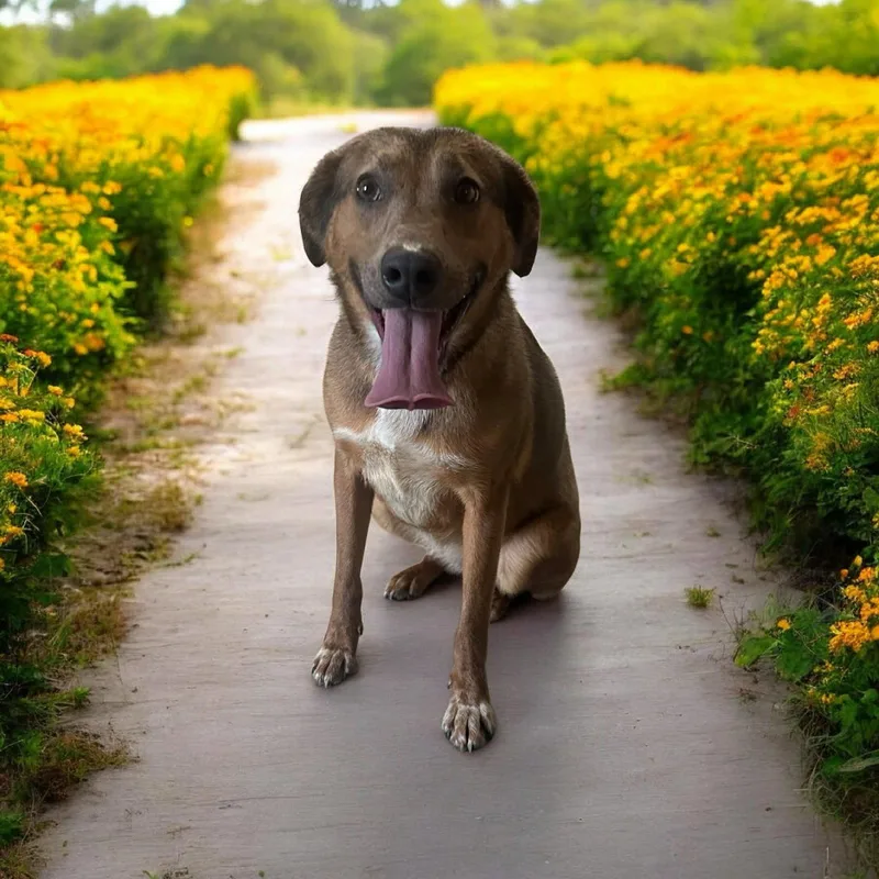 A young medium-sized female Shepherd dog named Vera for adoption in Ashville, OH
