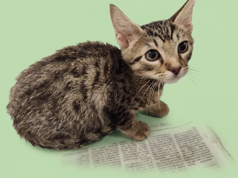 A baby small-sized male Domestic Short Hair cat named Andrew for adoption in Los Angeles, CA