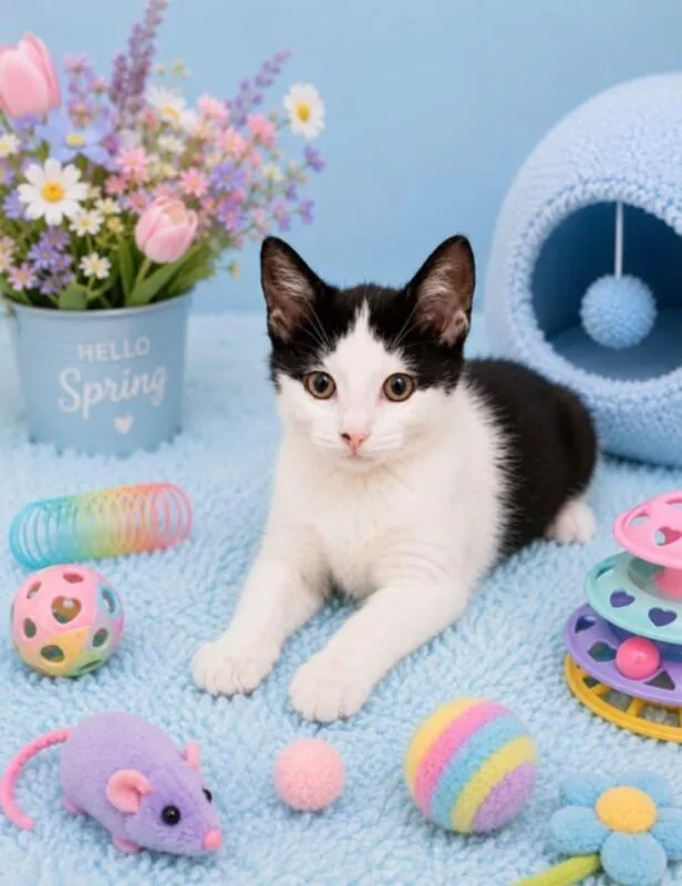 A young medium-sized male Black Domestic Short Hair cat named Maverick for adoption in North Babylon, NY
