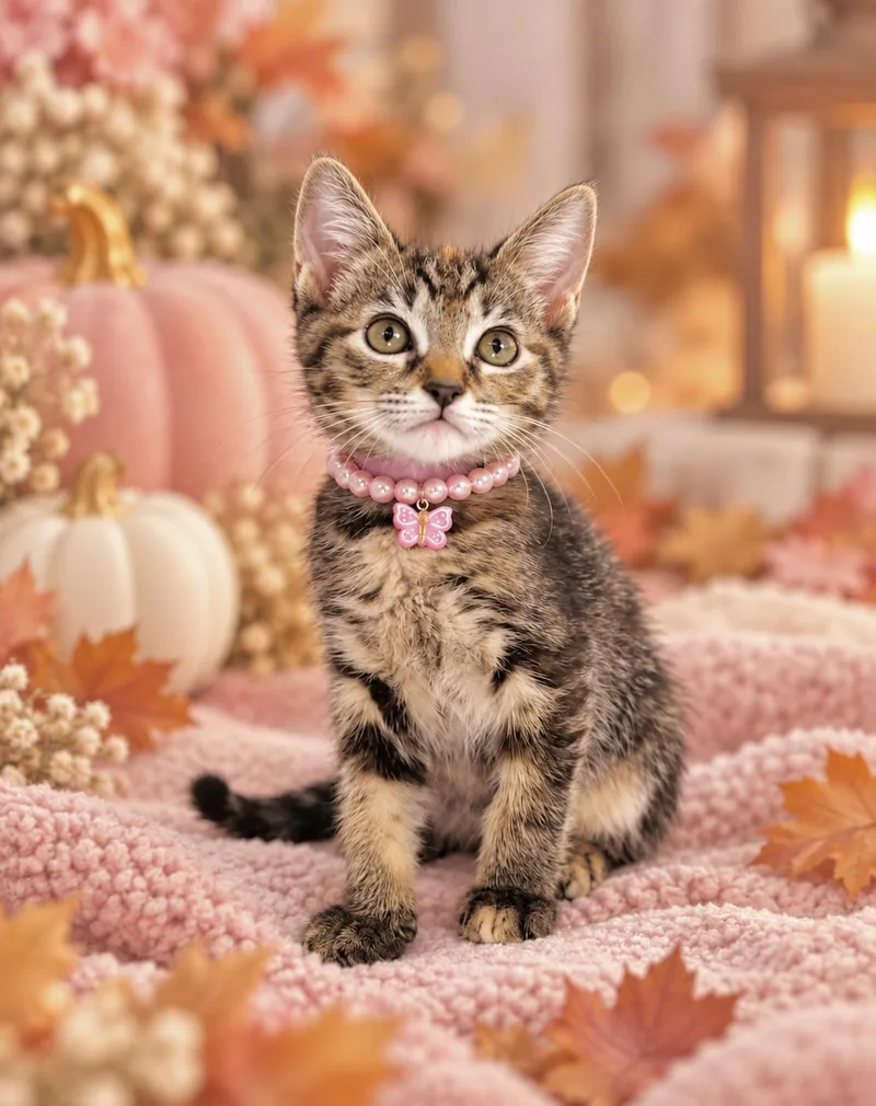 A baby small-sized female Torbie cat named DeVille for adoption in Tavares, FL