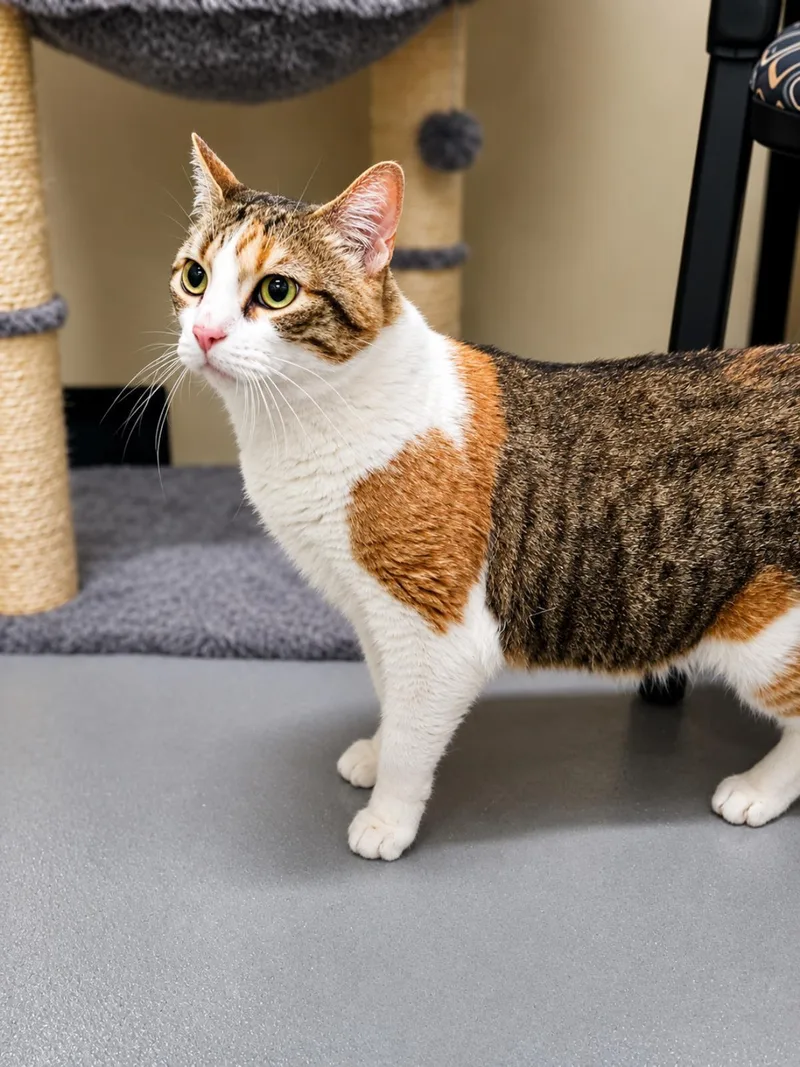 A senior medium-sized female Domestic Short Hair cat named Rhyme for adoption in Rockwall, TX