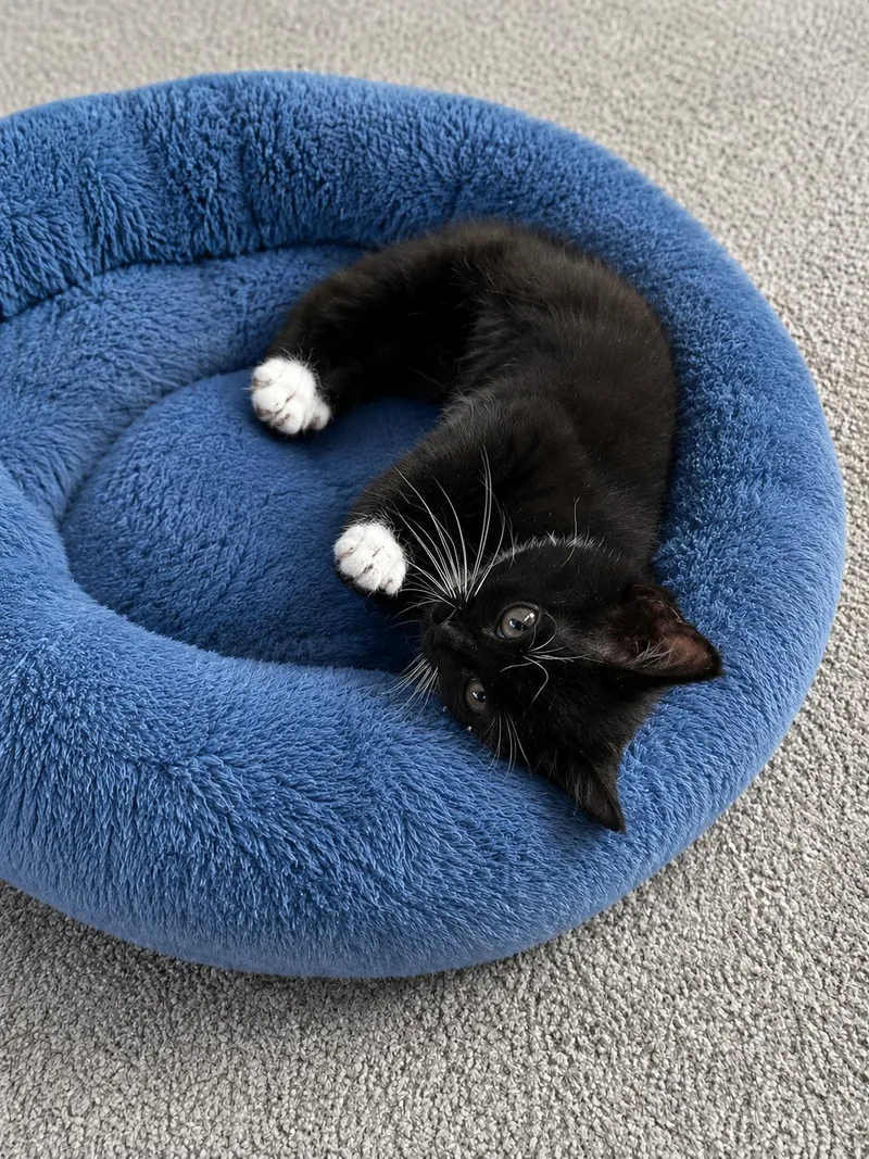 A baby medium-sized female Black & White / Tuxedo Tuxedo cat named Spice Girls Litter: SPORTY for adoption in Hillsboro, OR