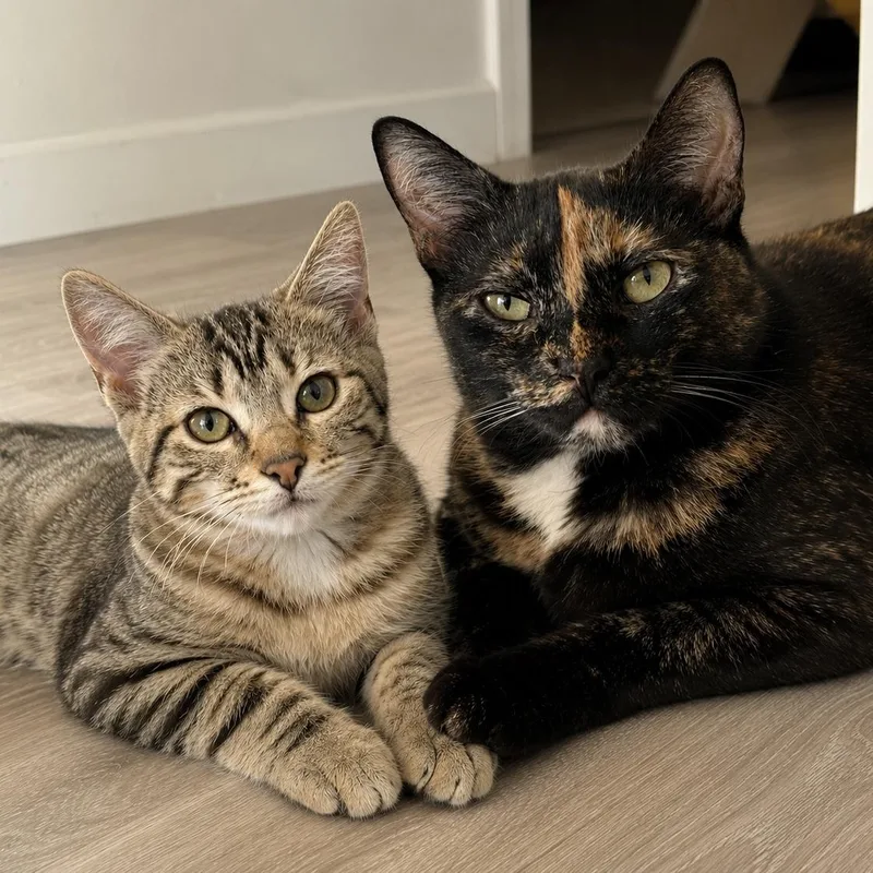 An adult medium-sized female Domestic Short Hair cat named Shasta And Sienna for adoption in Pontiac, MI