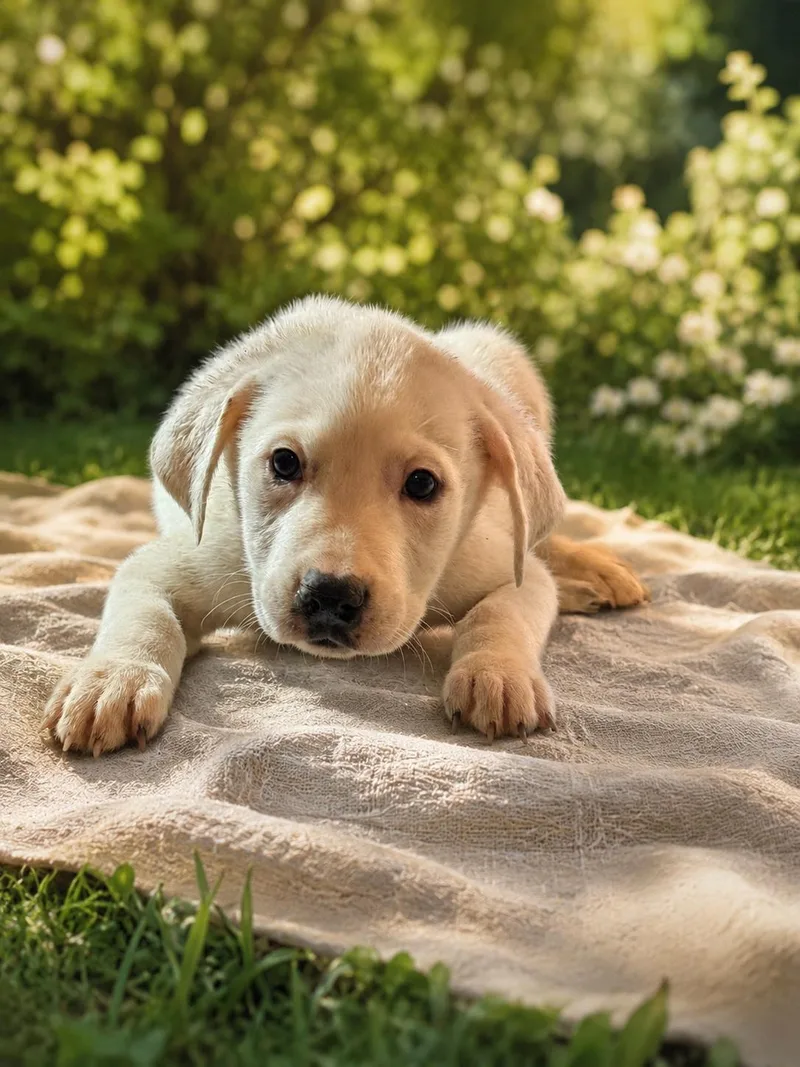 A baby medium-sized male Labrador Retriever dog named Harriet for adoption in Allen, TX