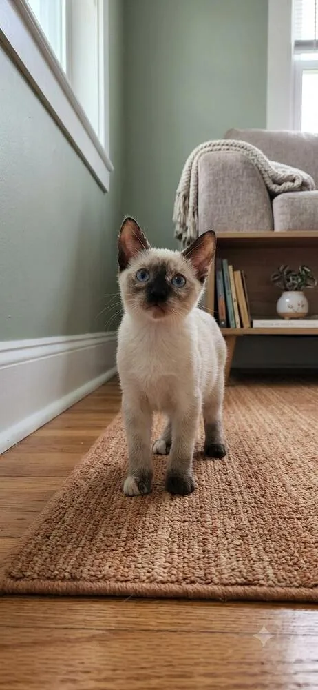A baby medium-sized female Domestic Short Hair cat named Julie for adoption in Oceanside, CA