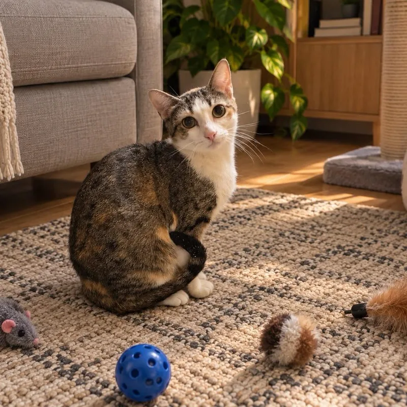 A young medium-sized female Calico Domestic Short Hair cat named Ivy for adoption in Boston, MA