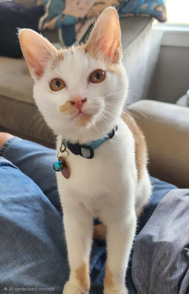 A baby medium-sized female Orange & White Domestic Short Hair cat named Benny Girl for adoption in Pasco, WA