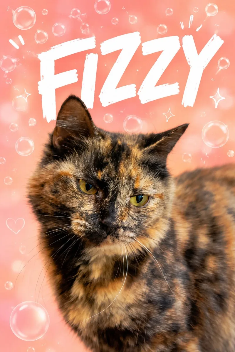 A young medium-sized female Domestic Medium Hair cat named Fizzy:  Dmh for adoption in Greenville, DE