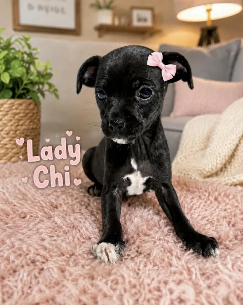 A baby small-sized female Chihuahua dog named Lady Chi for adoption in Allen, TX