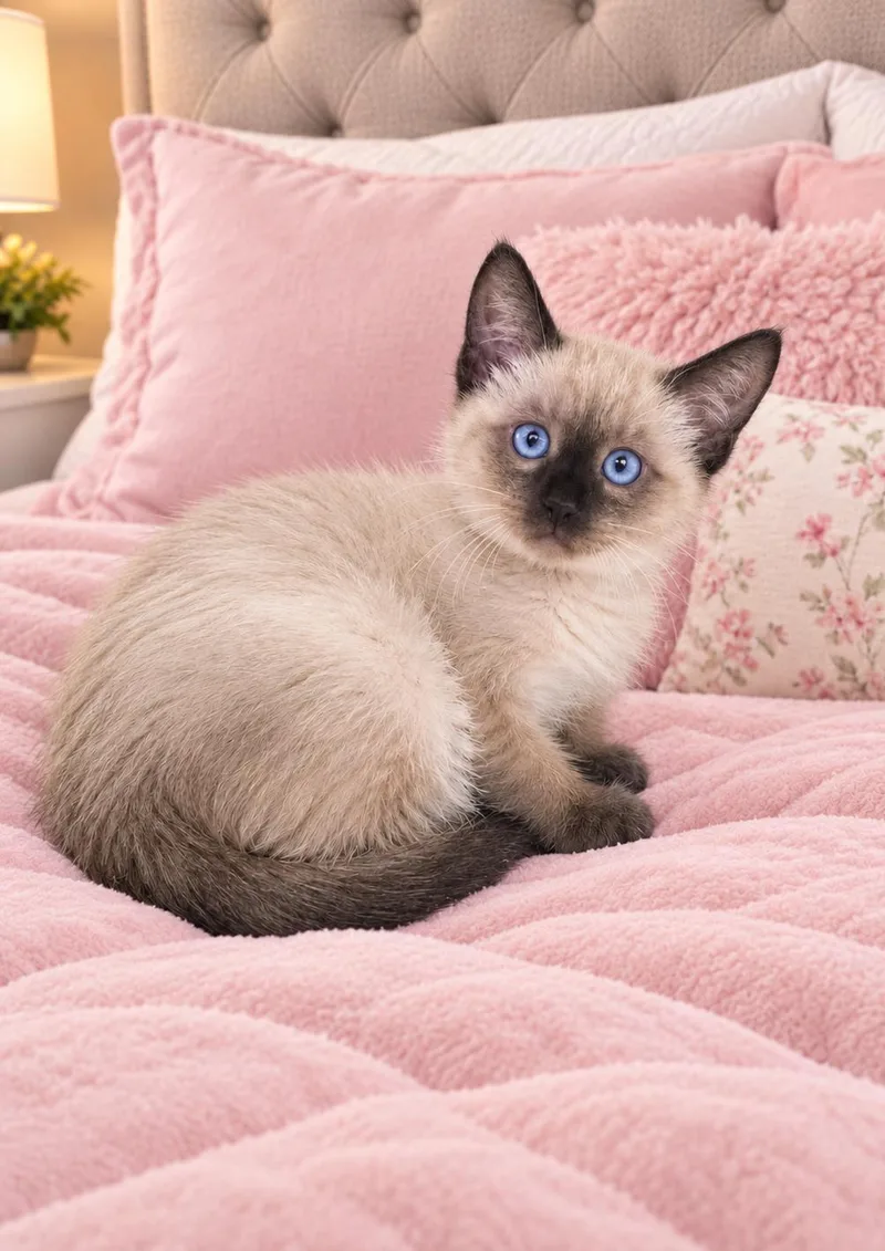 A baby small-sized female Seal Point Siamese cat named Sasha for adoption in Woodland Hills, CA