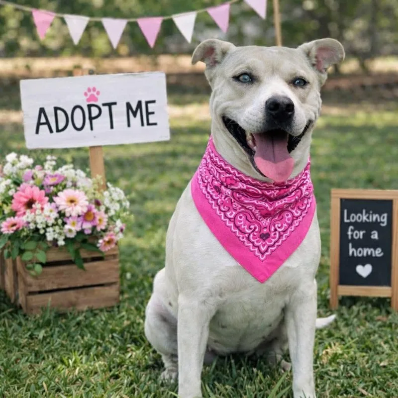 An adult medium-sized female Pit Bull Terrier dog named Snow for adoption in Allen, TX