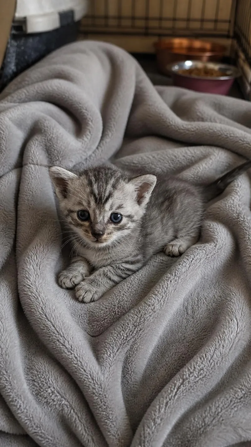 A baby small-sized male Domestic Short Hair cat named Bolt for adoption in Rio Linda, CA
