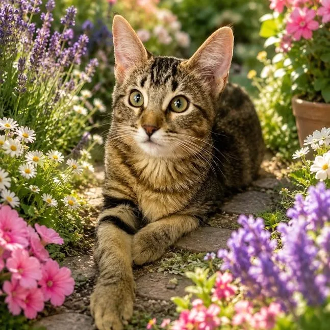 A baby medium-sized female Tabby cat named Holly for adoption in Woodland Hills, CA