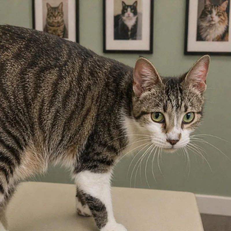 A young small-sized male Brown / Chocolate Domestic Short Hair cat named Lemon Tree for adoption in Hemet, CA