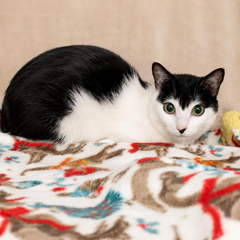 An adult small-sized female White Domestic Short Hair cat named Oreo for adoption in Hopkinton, MA