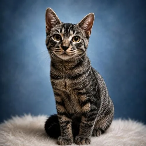 A baby small-sized male Tabby (Gray / Blue / Silver) Domestic Short Hair cat named Boba T Adams for adoption in Tampa, FL