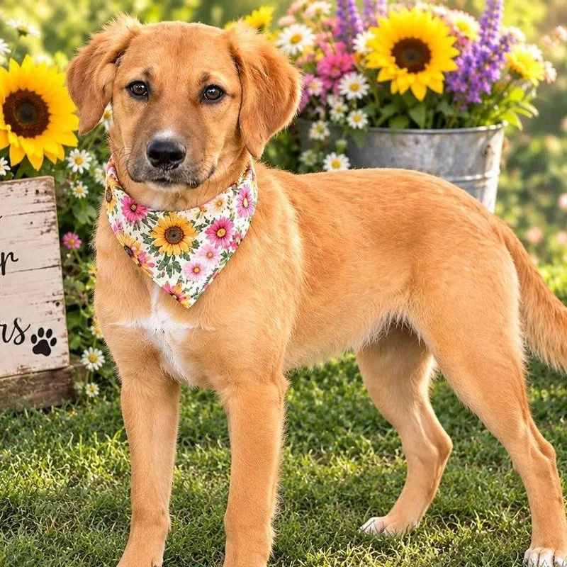 A baby medium-sized female Retriever dog named Lila for adoption in Locust Fork, AL