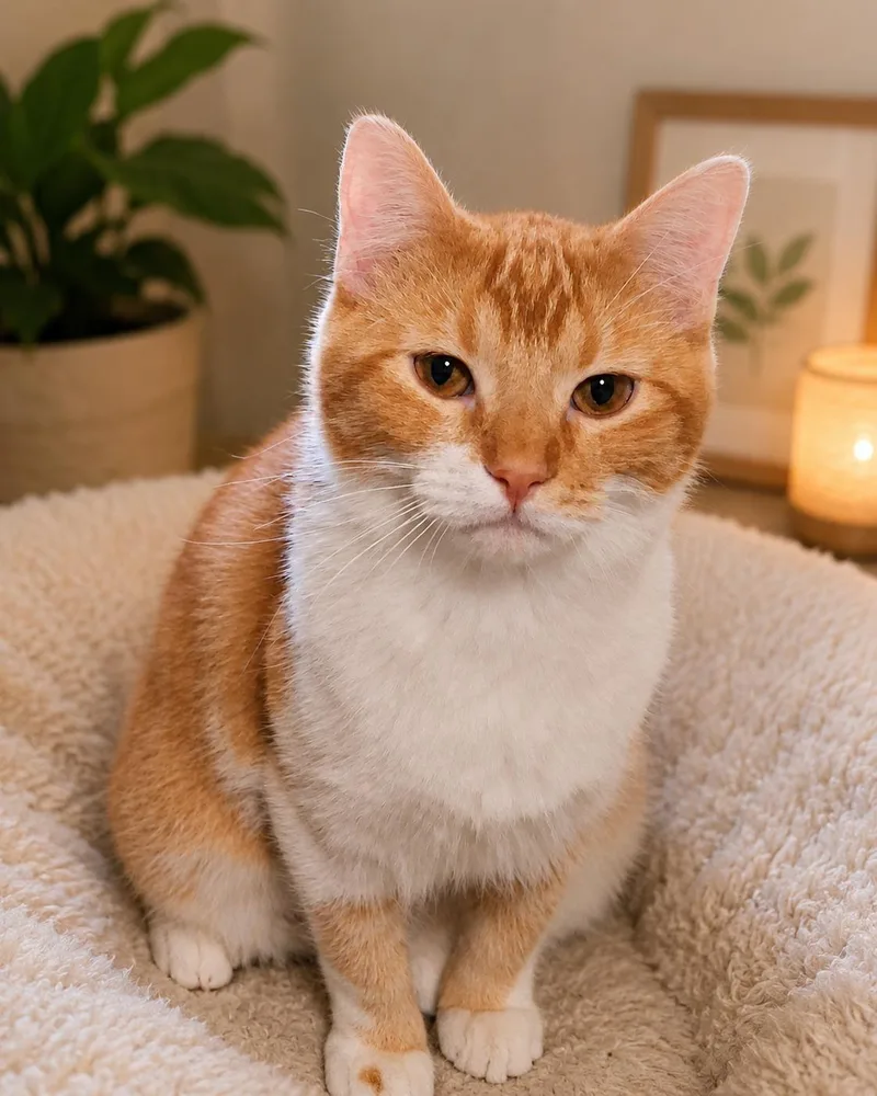 An adult medium-sized male Orange & White Domestic Short Hair cat named Koopa for adoption in Lincoln, IL