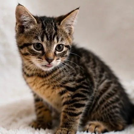A baby medium-sized male Tabby (Brown / Chocolate) Domestic Short Hair cat named Bean for adoption in Andersonville, TN
