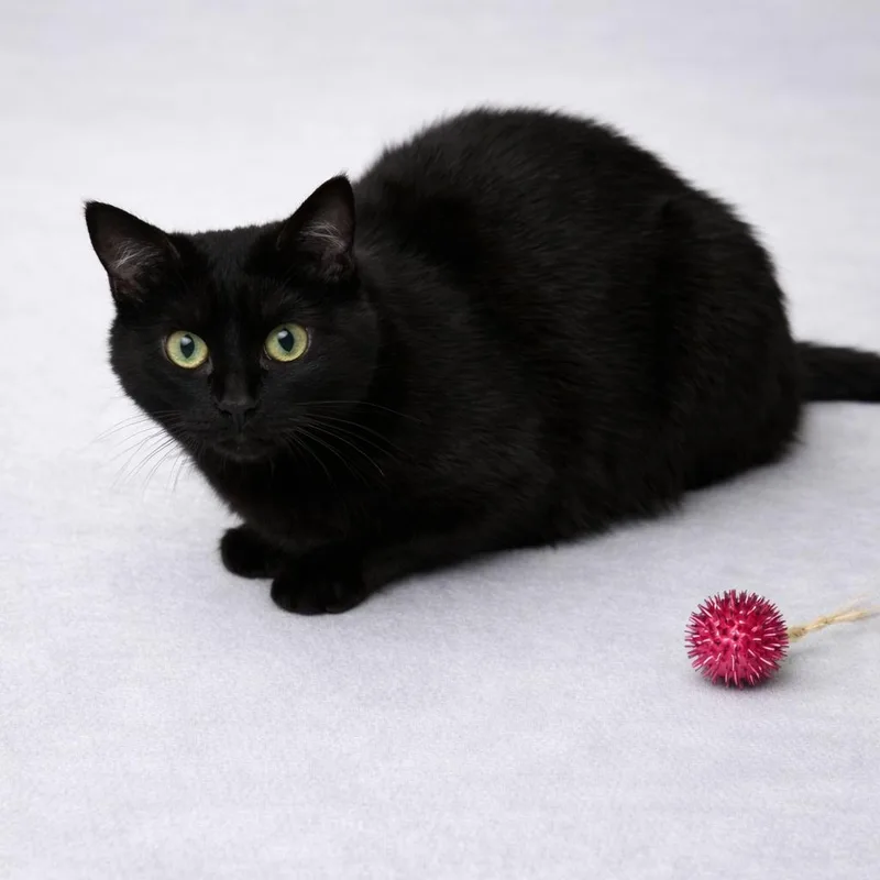 A senior small-sized male Black Domestic Short Hair cat named Mr. Runt for adoption in Wichita, KS
