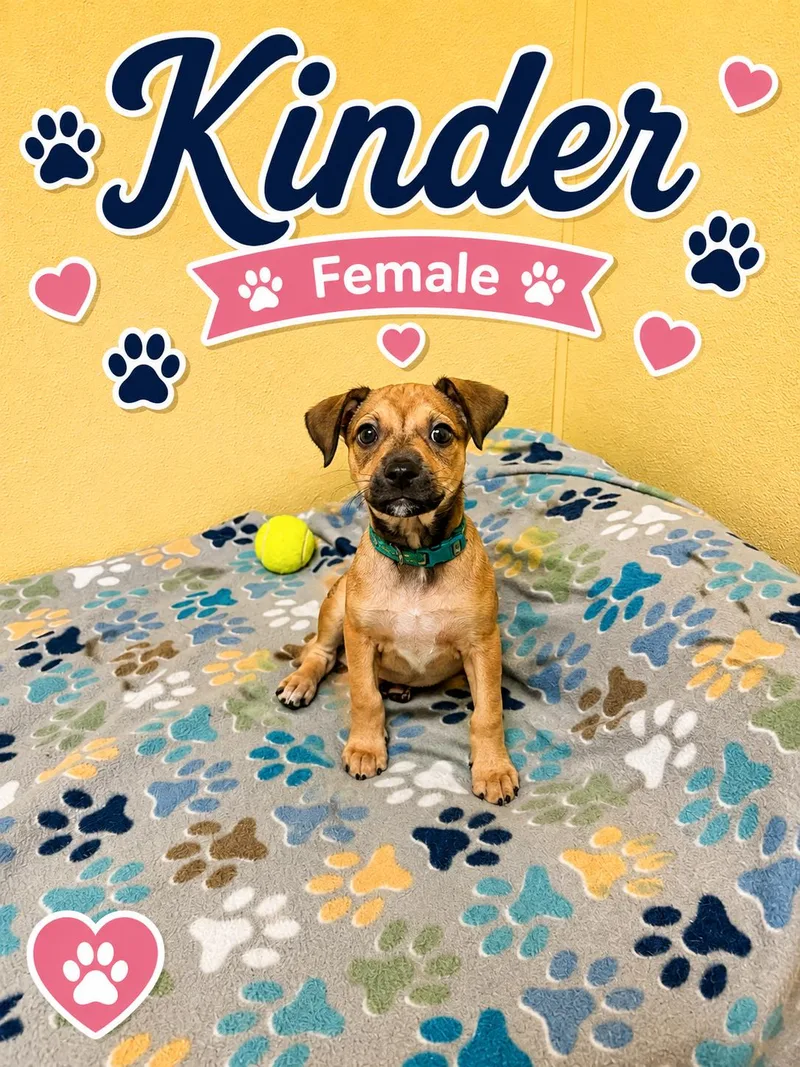 A baby small-sized female Yellow / Tan / Blond / Fawn Chihuahua dog named Kinder for adoption in Douglas, MA