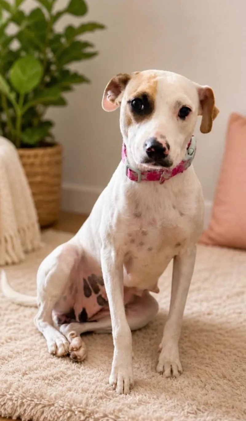 A young medium-sized female Apricot / Beige Terrier dog named Zoe for adoption in Houston, TX