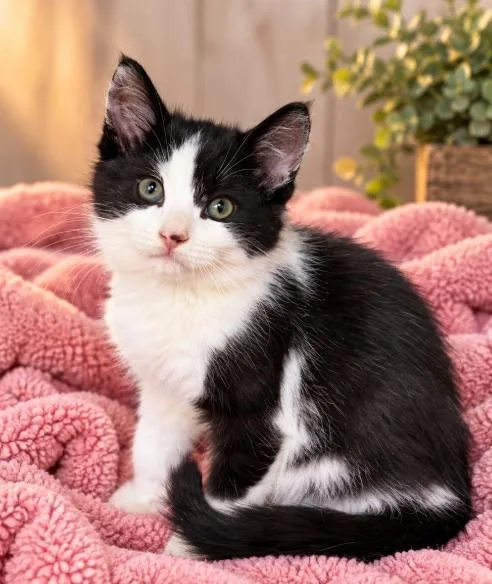 A young small-sized male Domestic Medium Hair cat named Gizmo for adoption in Lagrange, IN