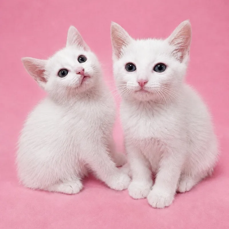 A baby small-sized male White Domestic Short Hair cat named Julie’s Boys for adoption in Glendora, CA